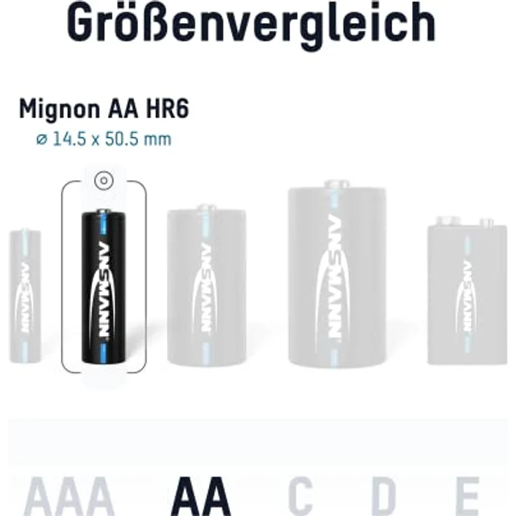 ANSMANN Akku AA Mignon 2100mAh NiMH 1,2V - Batterien wiederaufladbar (4 Stück) – Bild 2