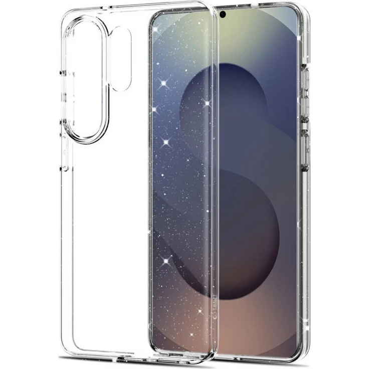 TECH PROTECT FlexAir Handyhülle für Samsung Galaxy S26 Ultra, Transparent mit Glitzer, ultradünn, 6,9 Zoll, flexibles Material mit erhöhtem Randschutz