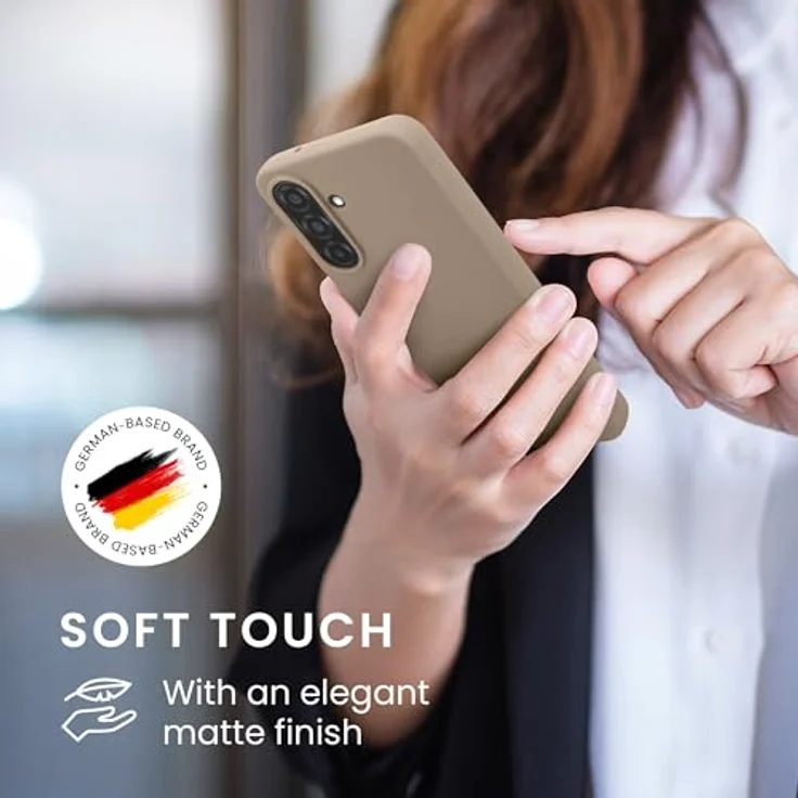 kwmobile Hülle für Samsung Galaxy A27 5G TPU Case - Flexible, gummierte Schutzhülle in Creme matt mit Unterstützung für kabelloses Laden – Bild 4