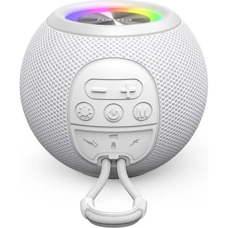 Hama Bluetooth® Speaker Ball Shape Lautsprecher, 5 Lichtmodi, 5 W, weiß