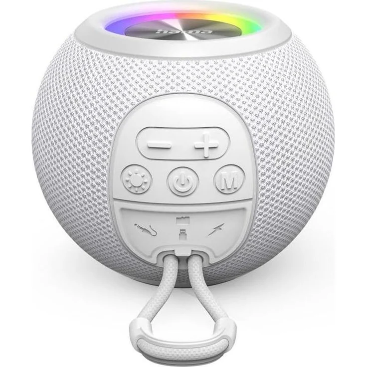 Hama Bluetooth® Speaker Ball Shape Lautsprecher, 5 Lichtmodi, 5 W, weiß – Bild 1