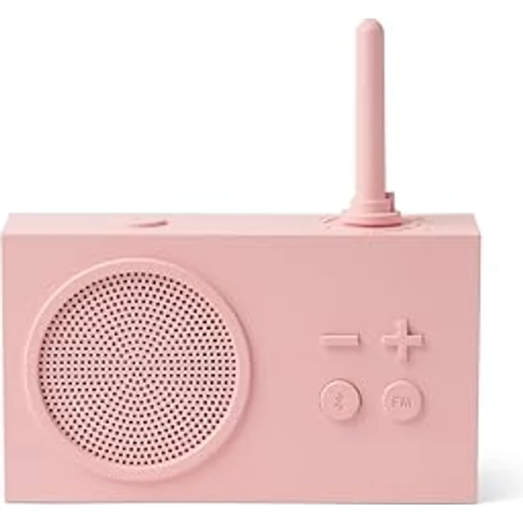 Lexon TYKHO 3, Tragbarer Bluetooth-Lautsprecher und FM-Radio, spritzwassergeschützt, mit wiederaufladbarem Akku, Rosa – Bild 2