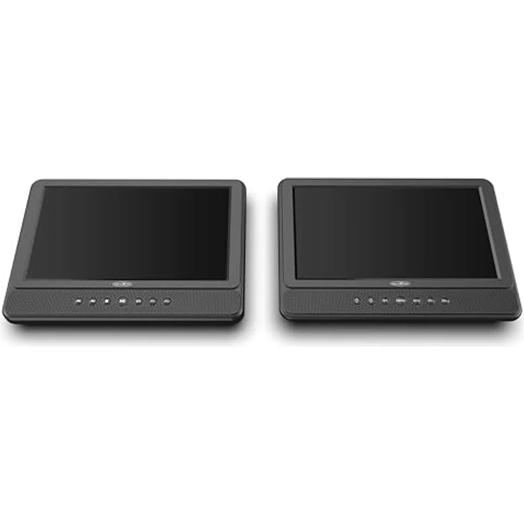 Reflexion DVD1052N, Portabler DVD-Player mit 10 Zoll Monitoren, Akku, USB, 12V Auto-Adapter und Kopfstützenhalterung – Bild 3