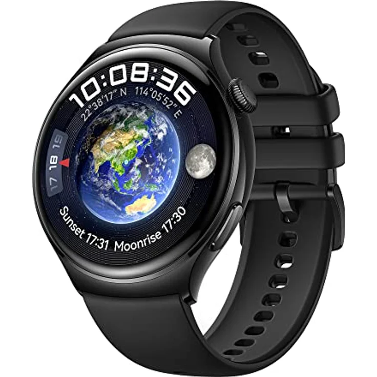 HUAWEI Watch 4 schwarzes Fluoroelastomer-Armband, Schwarz, Einheitsgröße, Klassisch – Bild 1