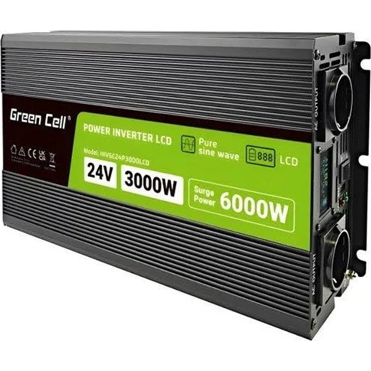 Green Cell DC to AC Wechselrichter, 3000 Watt Netzteil, 80 Plus, Schwarz – Bild 9