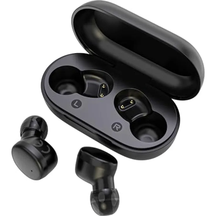 Onestyle TWS-BT-V9i, TWS Bluetooth Kopfhörer mit V5.4 Bluetooth, 300 mAh Ladebox, 3-4 Stunden Wiedergabezeit, ultraleicht, schwarz