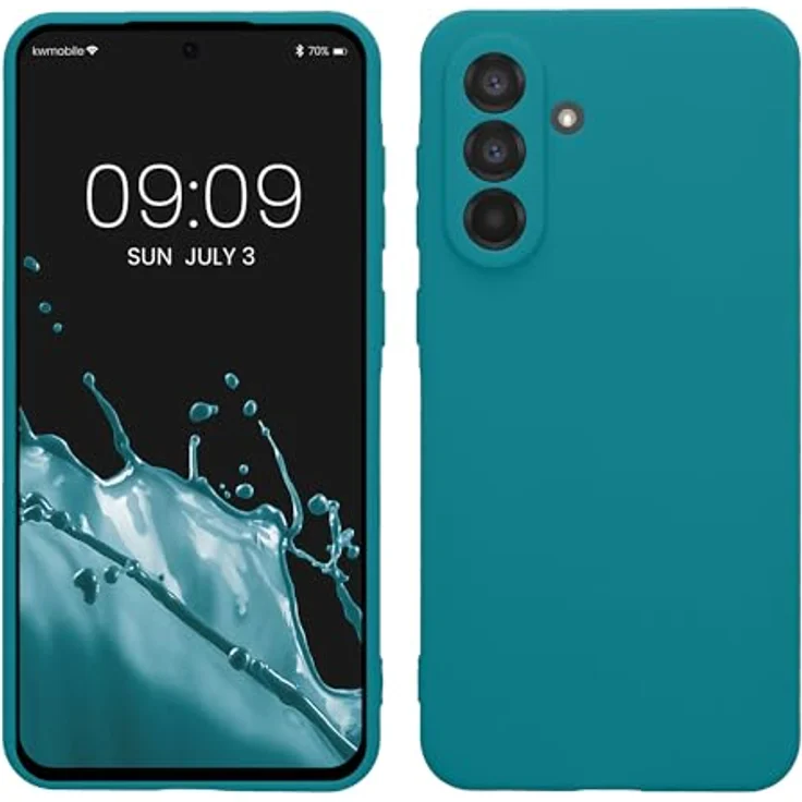 kwmobile Handyhülle für Samsung Galaxy A56 5G - weiches, rutschfestes Silikon Case in Petrol matt mit präzisen Ausschnitten für Kamera und Anschlüsse – Bild 1