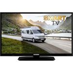 TELEFUNKEN T24X820 Mobile Smart TV 24 Zoll DVB/S/S2/T2/C 12/230 Volt, Android Smart Technik, Triple Tuner, USB Media-Player, 12V Fahrzeugkabel, schwarz