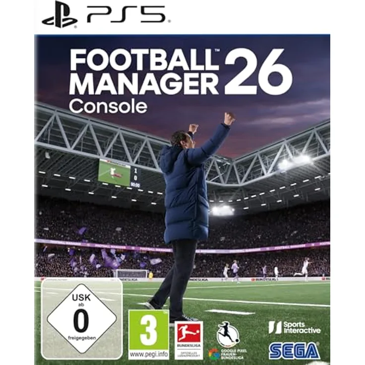 SEGA Football Manager 26, PS5-Spiel mit Unity-Engine, lizenzierten Vereinsabzeichen und erweitertem Frauenfußball