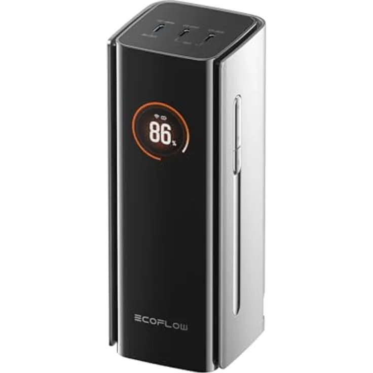 EF ECOFLOW RAPID Pro Powerbank 20000 mAh, 230W Max. Ausgang, 100W-Kabel, 4-Anschluss tragbares Ladegerät, ultr schnelles Laden für iPhone 16/15, Samsung, MacBook, DJI (Ladestation nicht enthalten)