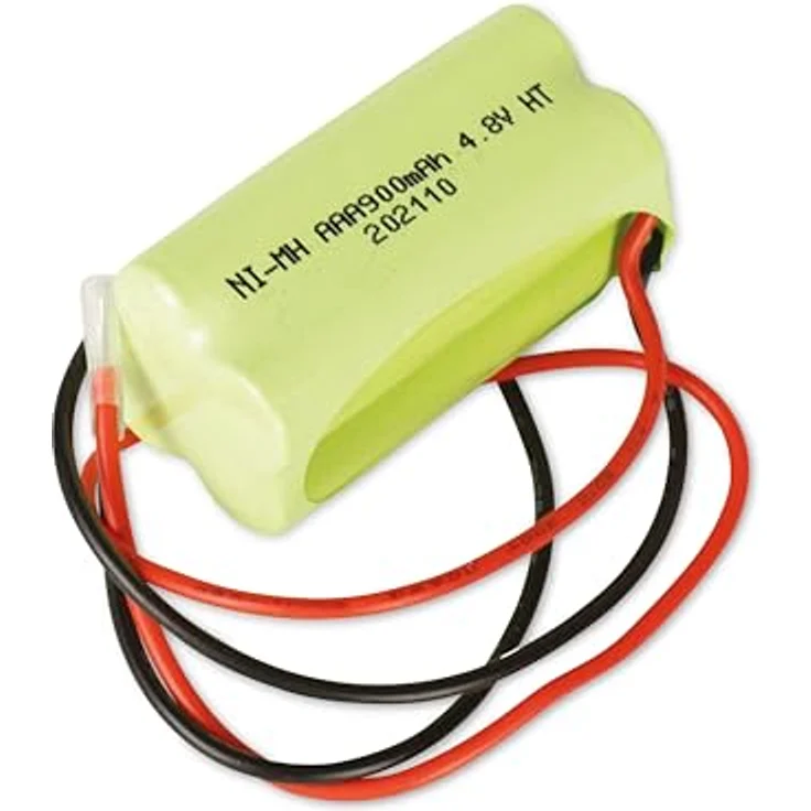 Q-Batteries Akku Pack 4,8V 900mAh NiMH F2x2 AAA-Zellen mit Kabel - Notleuchtenakku, 4 AAA Akkus, Maße 20x20x45mm – Bild 2