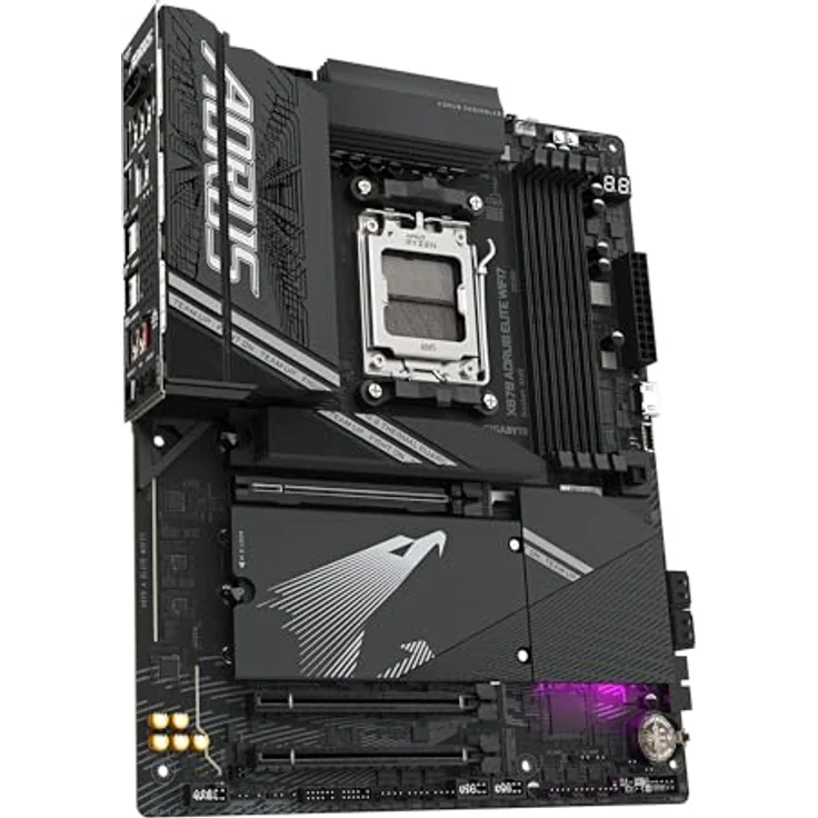 Gigabyte X870 Aorus Elite WIFI7-Mainboard - AMD Ryzen 9000 Support, 16+2+2 Phasen VRM, DDR5 bis zu 8000MHz, PCIe 5.0, 2.5GbE LAN, USB 4 – Bild 3