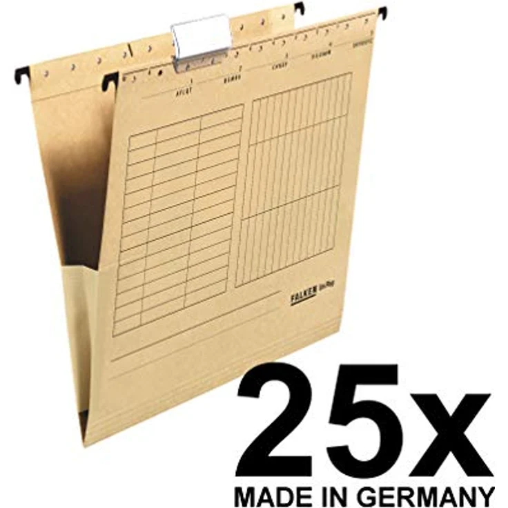 Falken Hängetaschen 80004336, UniReg, A4, natronbraun, Karton, 25 Stück – Bild 2