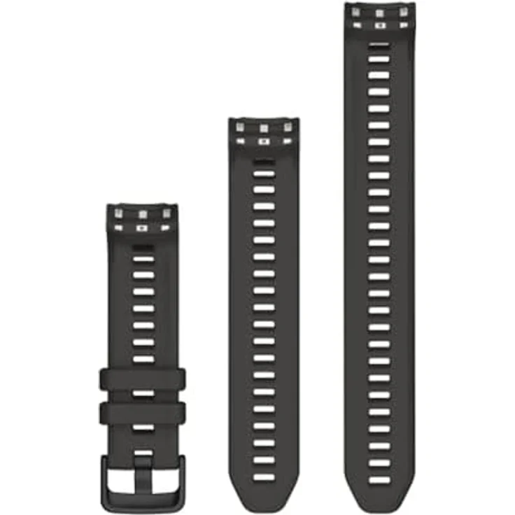 Garmin Ersatzarmband (20 mm, Edelstahl, Silikon), Uhrenarmband, Schwarz – Bild 2