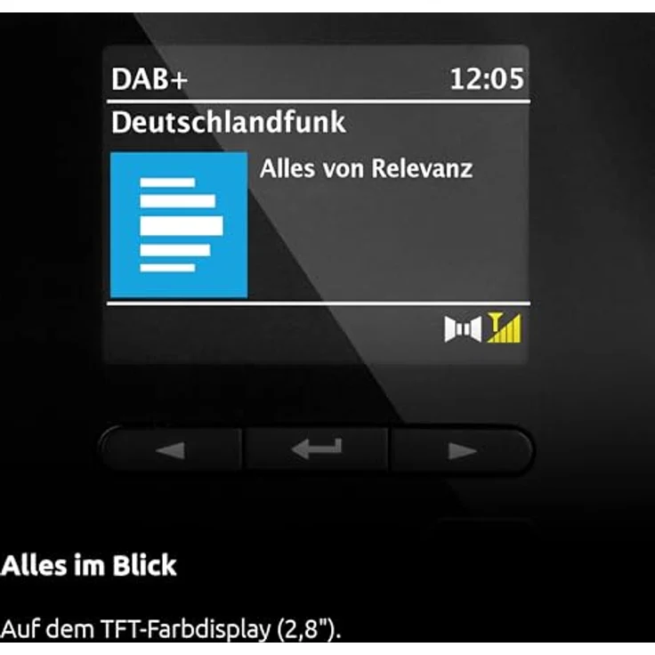 TechniSat DIGITRADIO 215 ASA Deutschlandradio Edition, Küchenradio mit DAB+/UKW, 2,8 Zoll TFT-Farbdisplay und ASA-Warnfunktion – Bild 7