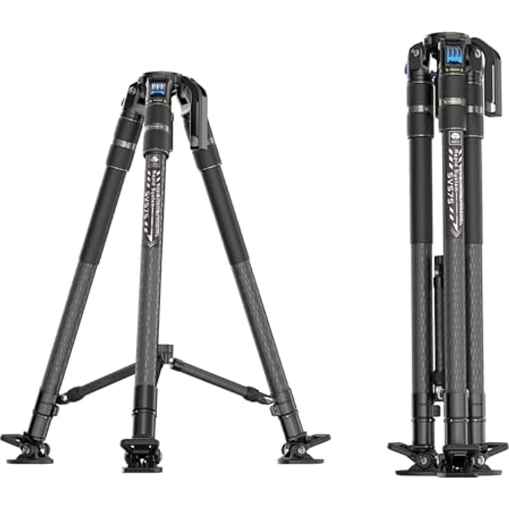 SIRUI SVS75 Rapid System Videostativ, Carbonfaser Stativ mit SVH15 Fluidkopf,  Ein-Schritt-Höhenverstellung, Mittelspinne, Dual-Mode QR Platte, 25kg Belastbarkeit – Bild 2