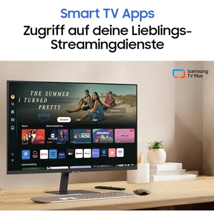 Samsung M70D Smart Monitor, 43 Zoll, 4K AI Upscaling, UHD, 60 Hz, Entertainment und Gaming Hub, Lautsprecher, Smart TV Apps, LS43DM702UUXEN - schwarz – Bild 5