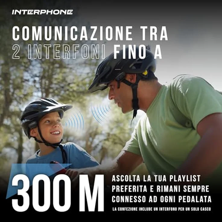 Interphone Aerial Dual-Fahrrad-Gegensprechanlage, Bluetooth-Kommunikation für 2 Fahrer bis 300 m, wasserdicht, kompatibel mit GPS und Musik – Bild 4