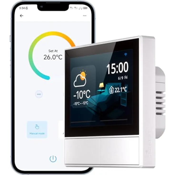Sonoff NSPanel, Smart Home Hub mit HMI-Steuerung und intelligenter Temperaturregelung, Weiss