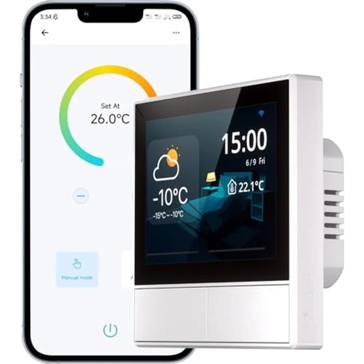 Sonoff NSPanel, Smart Home Hub mit HMI-Steuerung und intelligenter Temperaturregelung, Weiss – Bild 1