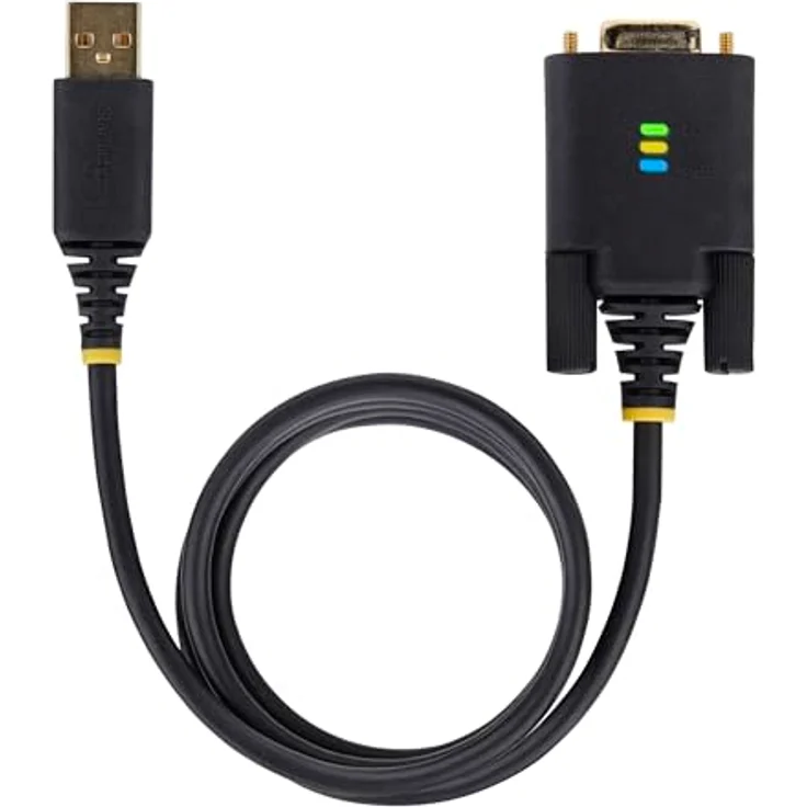 StarTech.com USB zu Null Modem Serial Adapter Kabel, 2m, FTDI, RS232, USB (M) zu DB-9 (W), schwarz, mit LED-Anzeigen – Bild 6