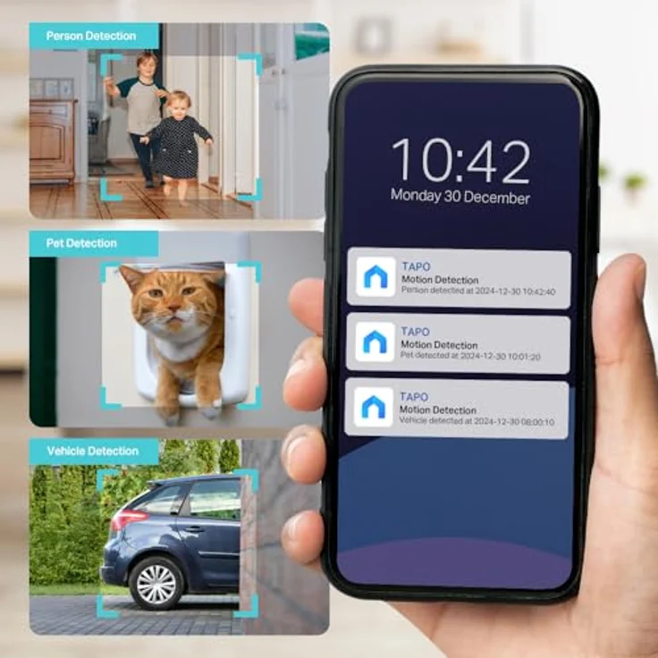 TP-Link TC72 Überwachungskamera Glühbirne IP-Sicherheitskamera Indoor 2K QHD 1080p Zoom AI-Bewegungserkennung 512 GB microSD Zwei-Wege-Audio Privatzone Tapo Sharing – Bild 7