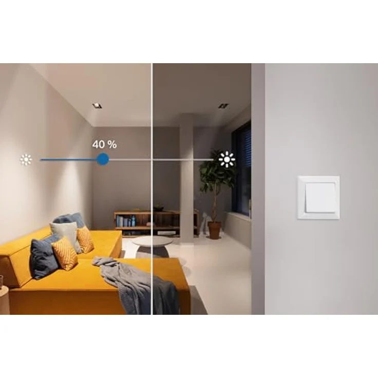 Bosch Smart Home Dimmer Schalter, Aktor zur smarten Steuerung von dimmbarer Beleuchtung, kompatibel mit Amazon Alexa, Google Assistant und Apple HomeKit – Bild 2