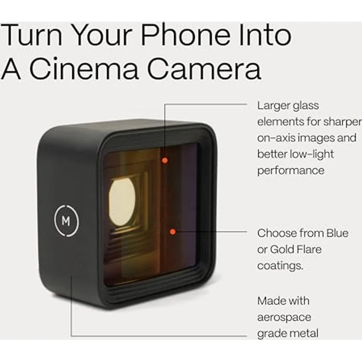 Moment Anamorphic 1.55x Mobile Lens - T-Series, Effektfilter mit blaurem Flare, 1.55 mm, Blau – Bild 6