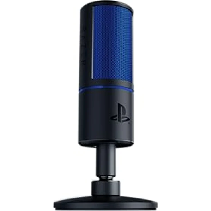 Razer Seiren X PS4 - USB Kondensator-Mikrofon für Streaming auf der PlayStation (Kompakt mit Schockdämpfer, Superniere Aufnahmemuster, latenzfrei, Stumm-Taste) Schwarz-Blau – Bild 11