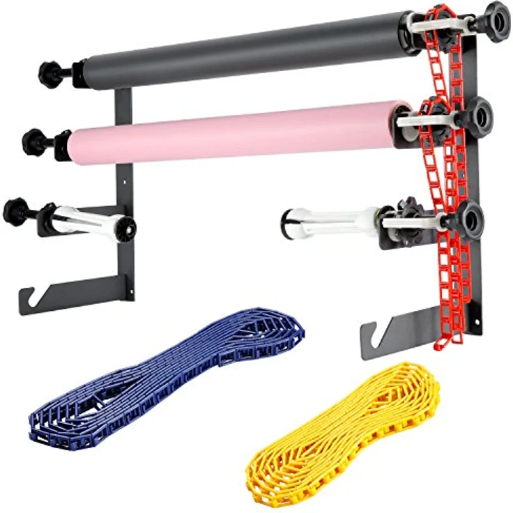 Neewer Manuelles Hintergrund-Haltesystem, Fotografie, 4 Walzen, Wandmontage, inkl. zwei (2) Vierfachen Falthaken, sechs (6) Ausfahrstangen, drei (3) Ketten, zehn (10) Klemmschrauben – Bild 5