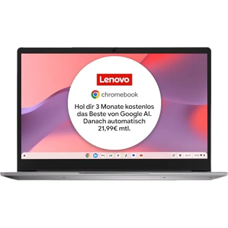 Lenovo Chromebook IdeaPad 3i | 15,6" Full HD Touch Display | Intel Celeron N4500 | 8GB RAM | 128GB SSD | Intel UHD Grafik | Chrome OS | grau | 3 Monate Premium Care