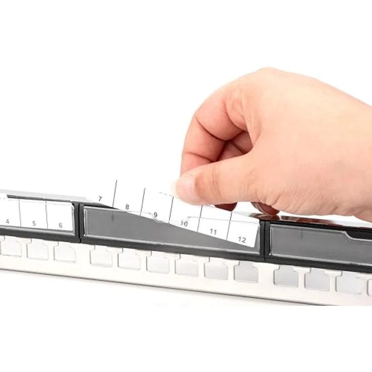 DIGITUS Patchpanel 24-Port, Modular für Keystone-Module, geschirmt, 19-Zoll Rack-Montage 1HE, grau – Bild 5