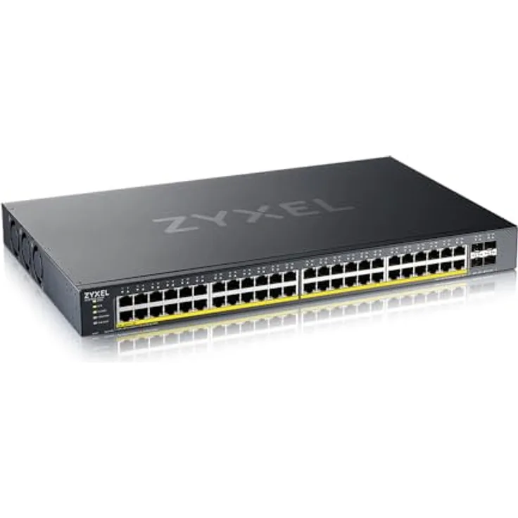 ZYXEL Nebula Gigabit Ethernet Smart-Managed Switch XGS1935-52 mit 48 Ports, Vier 10G SFP+ Slots, Hybrid Cloud-Modus