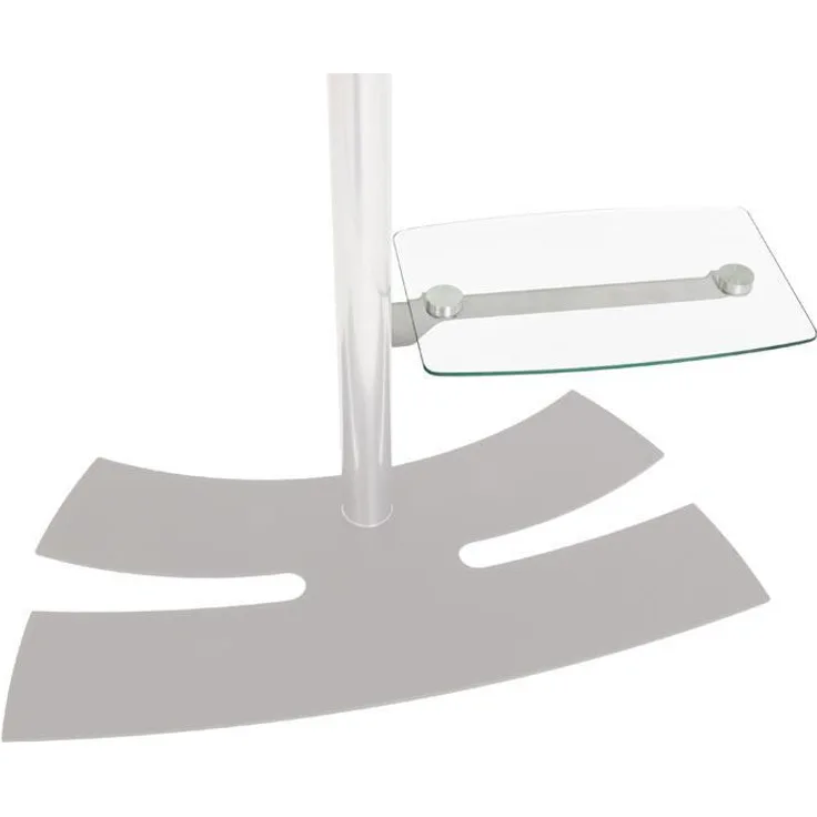 ITB SHELF FOR PERIPHERALS, Transparentes Regal aus gehärtetem Glas, Tragkraft 5 kg, Breite 420 mm