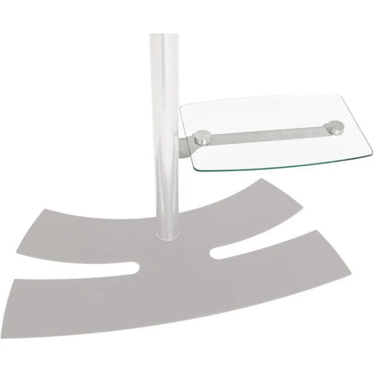 ITB SHELF FOR PERIPHERALS, Transparentes Regal aus gehärtetem Glas, Tragkraft 5 kg, Breite 420 mm