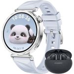 HUAWEI Watch GT 5 41 mm Smartwatch, Kunstvolles Design, Erweiterte Lauf- und Fahrradfunktionen, Gesundheitsmonitoring, Bis zu 7 Tage Akkulaufzeit, Kompatibel mit iOS & Android, Blau + FreeBuds 5i