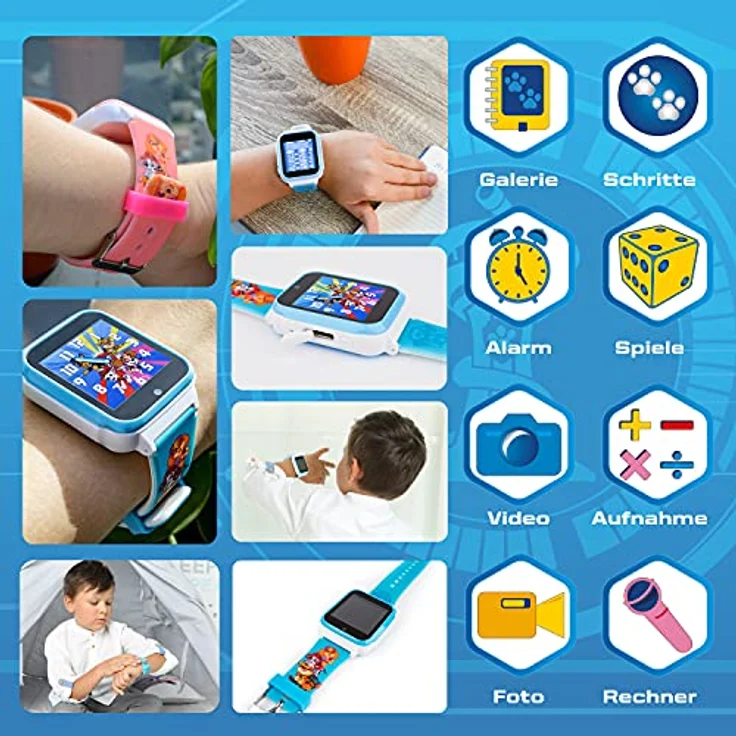 Technaxx Paw Patrol Kids Smartwatch (42 mm, Kunststoff, One Size) - Kamera, Spiele, hochwertiges Design – Bild 4