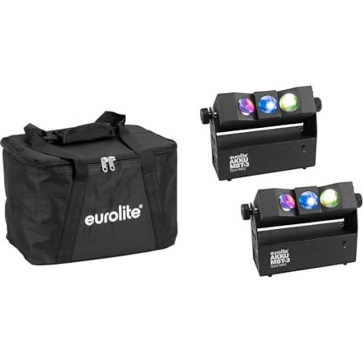 Eurolite Set 2x AKKU MBT-3 Spot MK2, Licht Set mit Soft-Bag, tragbare LED Scheinwerfer – Bild 1