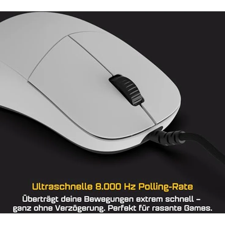 Endgame Gear XM2 8k v2 Gaming-Maus, kabelgebunden, 8.000 Hz Polling-Rate, PixArt PAW3950 Sensor bis 30.000 CPI, weiß – Bild 2