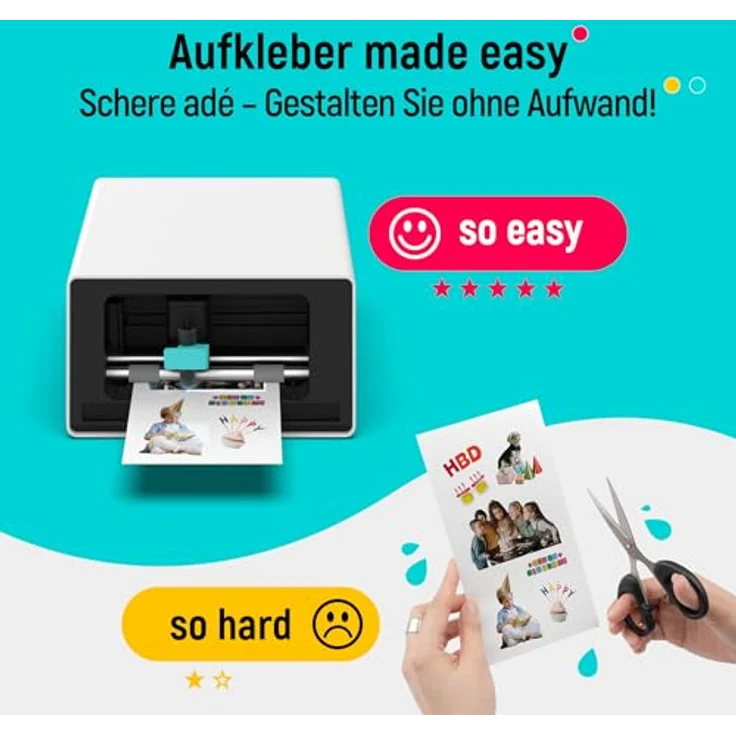 Liene PixCut S1, Fotodrucker mit 300 x 300 dpi Druck-Auflösung und Schneidefunktion – Bild 9