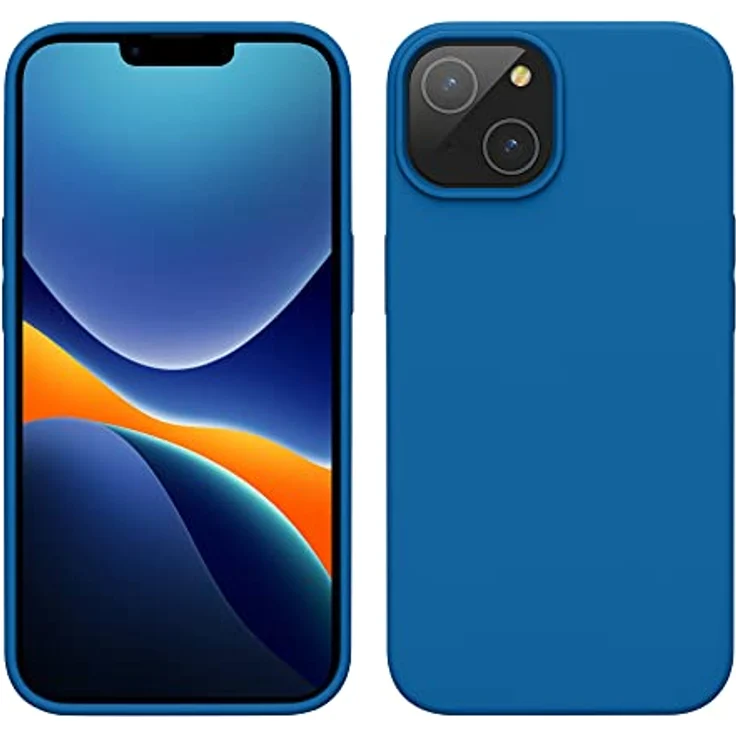 kwmobile Handyhülle für iPhone 14 - Silikon Case in Blue Reef, kabelloses Laden, stoßfest und rutschfest – Bild 1