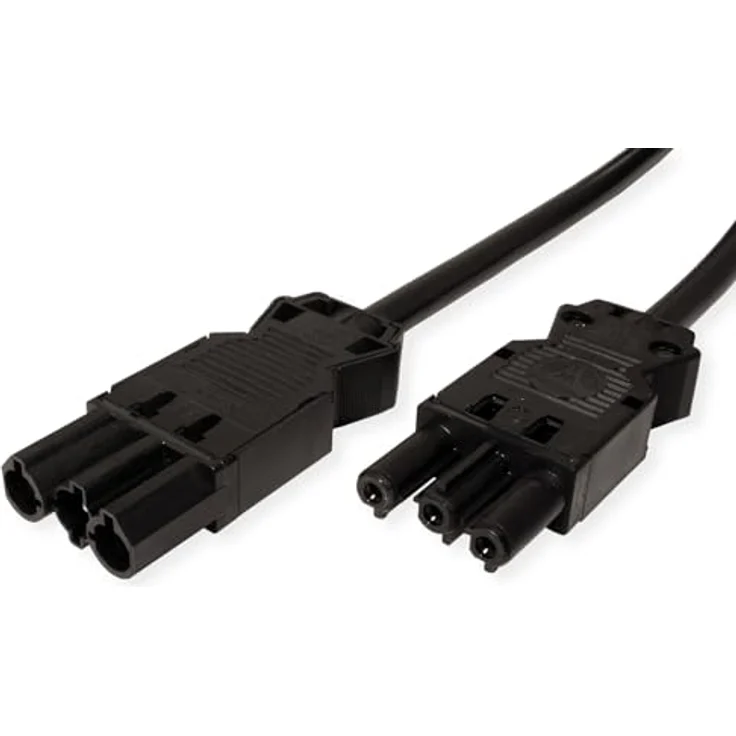 Bachmann 375.0551 Strom Verlängerungskabel, 4m mit GST18 Stecker/Buchse, schwarz – Bild 1