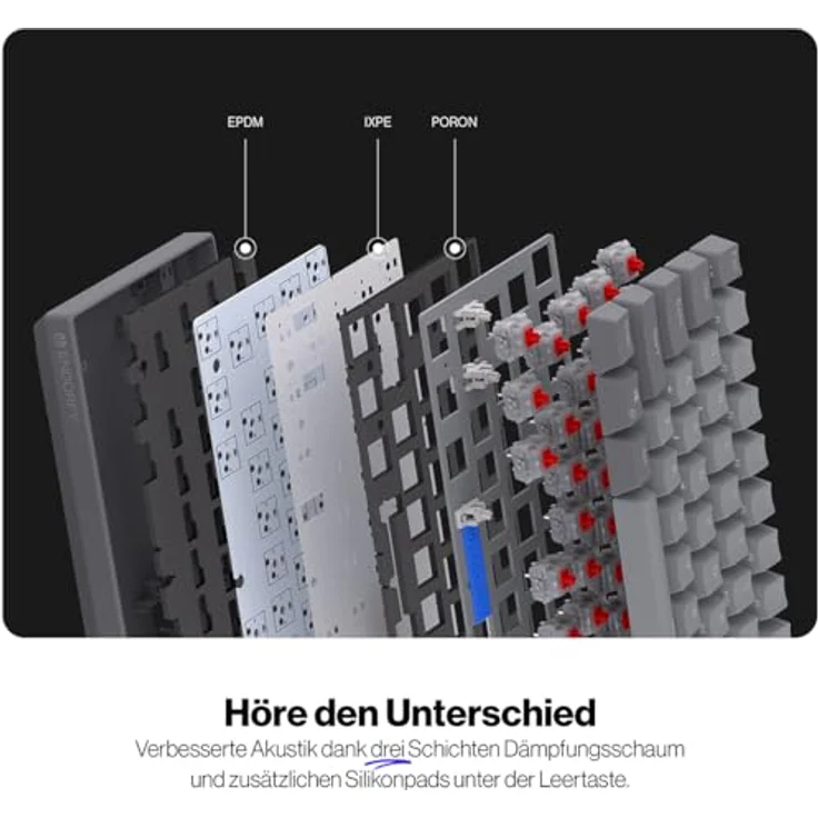 Endorfy Thock V2 Compact, Mechanische Gaming-Tastatur mit USB-Anschluss und ARGB-Beleuchtung, US Layout – Bild 3