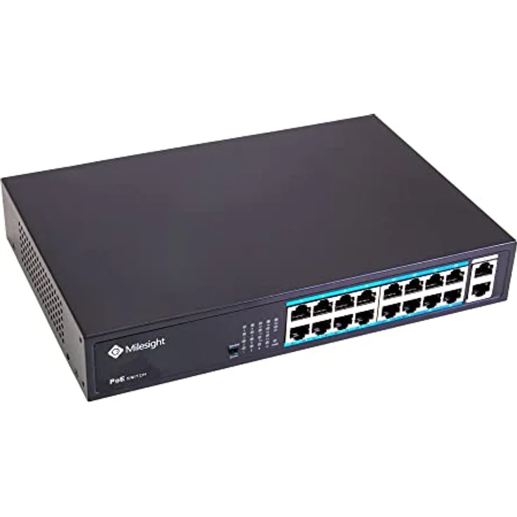 Milesight MS-S0216-GL, Industrieller PoE Switch mit 16 Ports, Neu – Bild 1