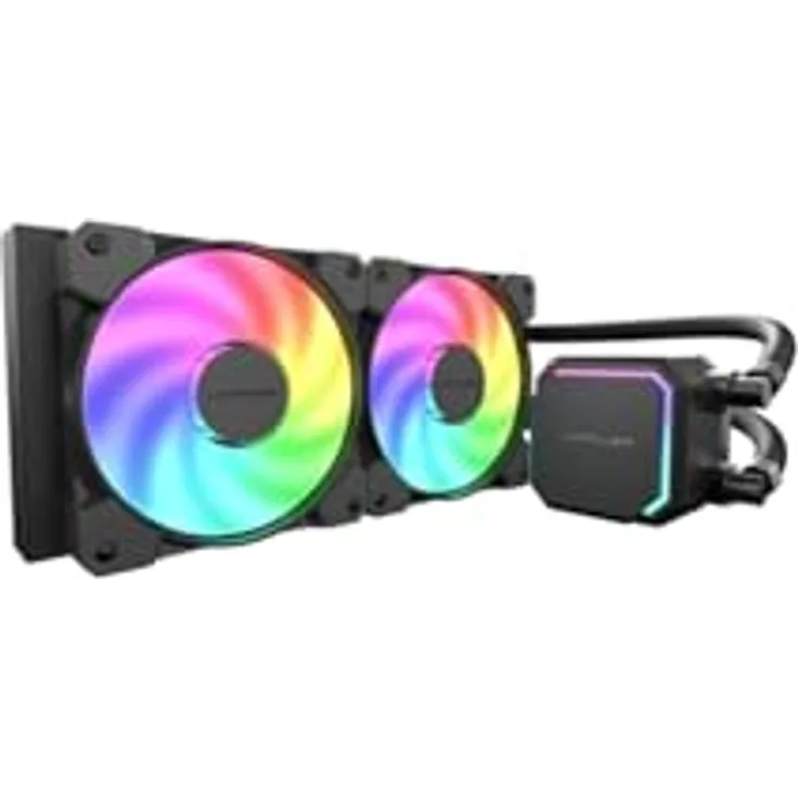 LC-Power LC-CC-240-B-ARGB, CPU Wasserkühler mit 240 mm Radiator und ARGB-Beleuchtung, Schwarz