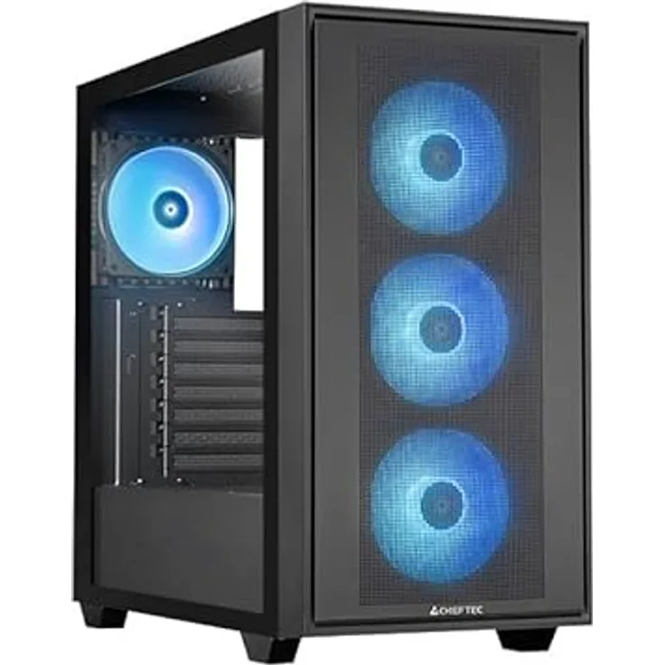 Chieftec Hunter 3 GS-03B-OP (schwarz, Tempered Glass) (E-ATX, Mini-ITX, mATX), PC Gehäuse, Schwarz