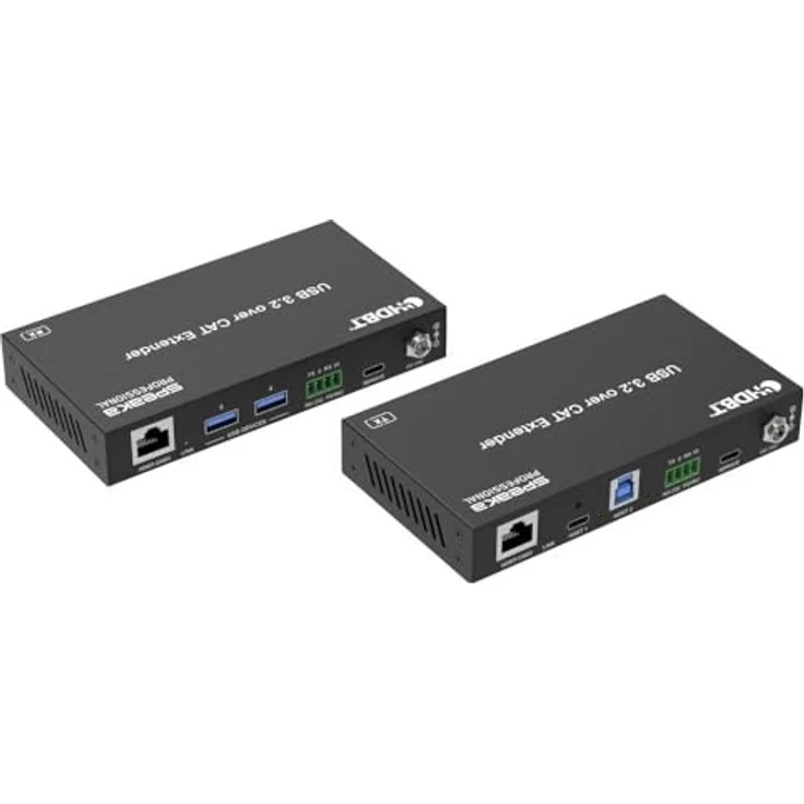 SpeaKa Professional SP-USBE-830, 7+2 Port KVM-Extender über PC steuerbar, KVM Switch, Schwarz – Bild 2