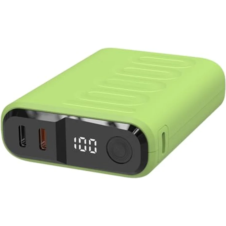 RealPower Powerbank PB-10000C PD+ 3xType-C hellgrün, leistungsstarke 10.000 mAh Powerbank mit Power Delivery und dreifachem USB Typ-C Anschluss – Bild 1