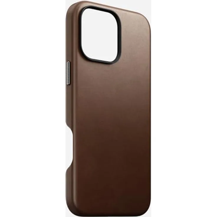 NOMAD Traditional Leather Case | für iPhone 16 Pro | MagSafe-kompatibel | Brown Echtleder Schutzhülle
