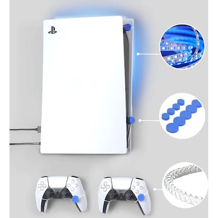 Floating Grip PS5 Smart Wall Mounts, weiß  – Bild 5